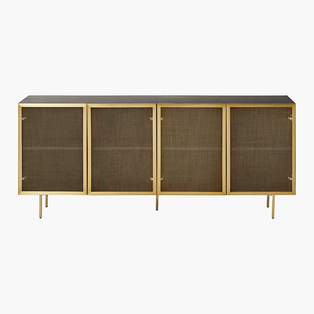 Trace Brass Wire Mesh Credenza 71 + Reviews