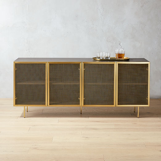 Modern Tv Stands Media Consoles Cb2 Trace Wire Mesh Cabinet Credenza