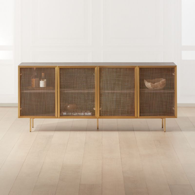 Trace Brass Wire Mesh Credenza 71 + Reviews