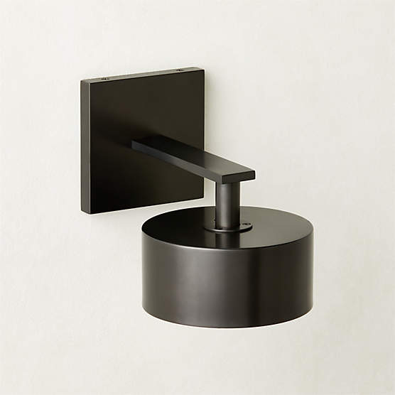 Soporte Blackened Brass PlugIn Wall Sconce + Reviews CB2