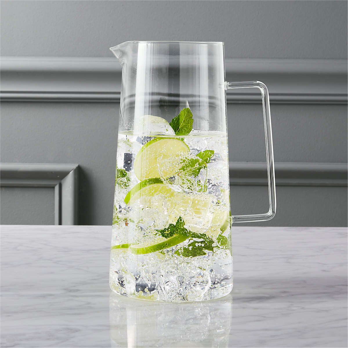 Trap Beaker Glass Pitcher + Reviews | CB2