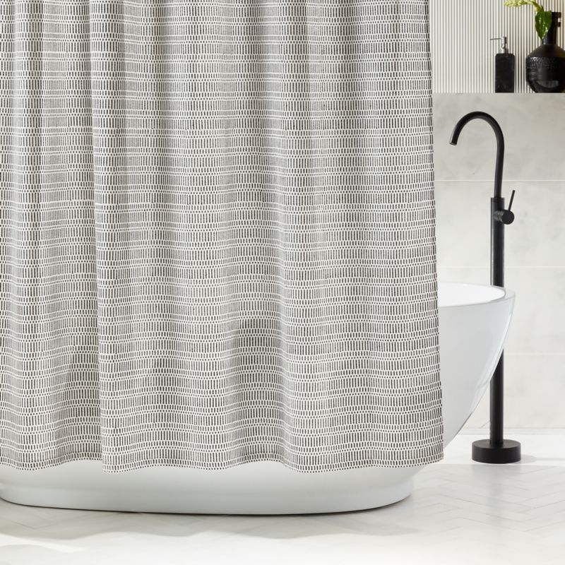 Travis Block Print Shower Curtain 72" + Reviews CB2
