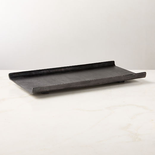 Trent Blackend Bronze Cast Aluminum Tray