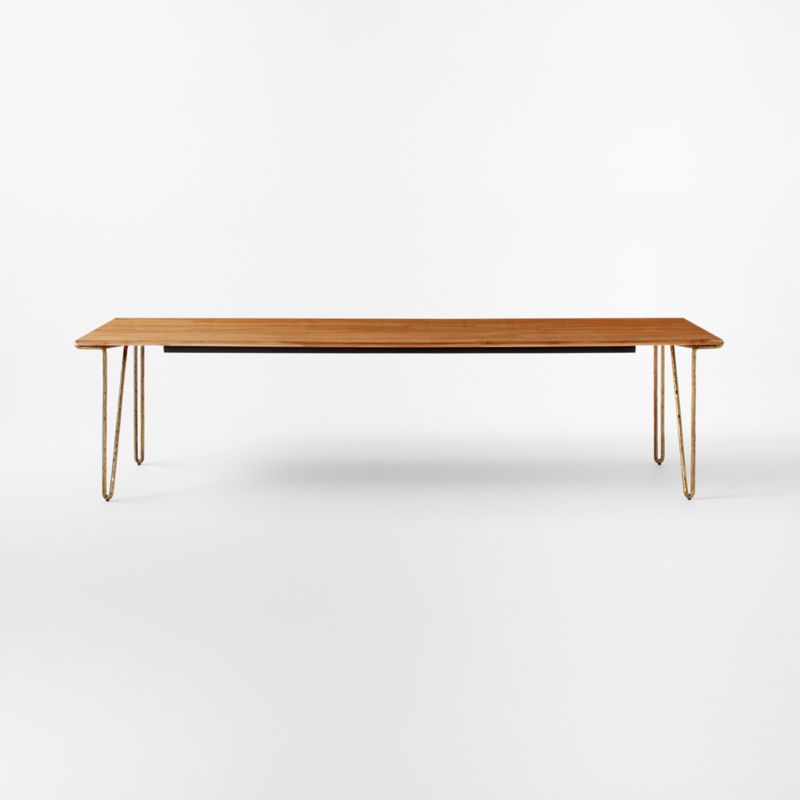 Trestle 118" Wood and Metal Dining Table - image 3 of 10