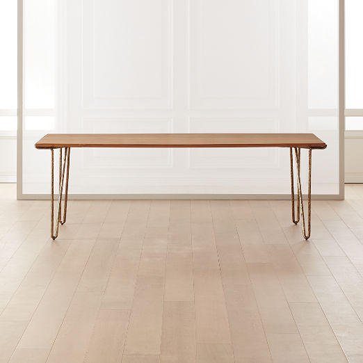 Trestle 88" Wood and Metal Dining Table