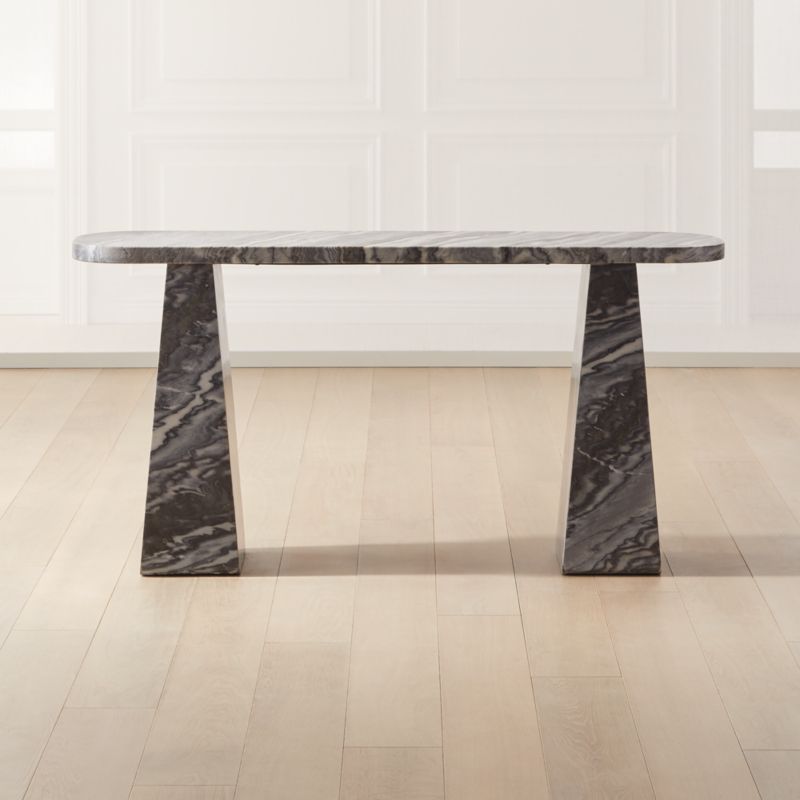 Tria Grey Marble Console Table - image 0 of 13