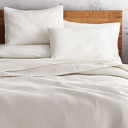 Triangle Ivory Coverlet Full Queen Reviews Cb2