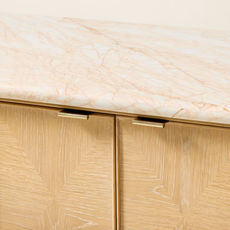 Tribeca Marble and White Oak Bar Cabinet by Todd Snyder - image 7 of 9