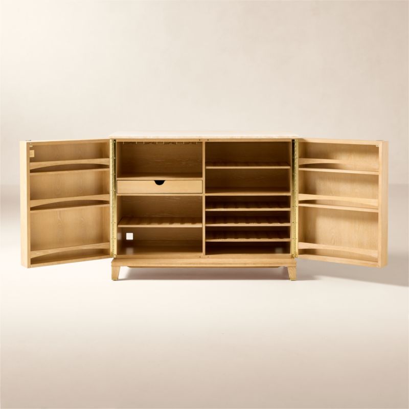 Tribeca Marble and White Oak Bar Cabinet by Todd Snyder - image 6 of 11