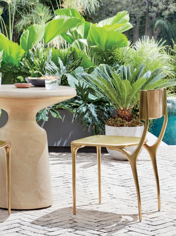 Oro Gold Outdoor Dining Chair Set of 4 - image 4 of 12