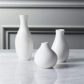 Haute Warm White Ceramic Vase Tall
