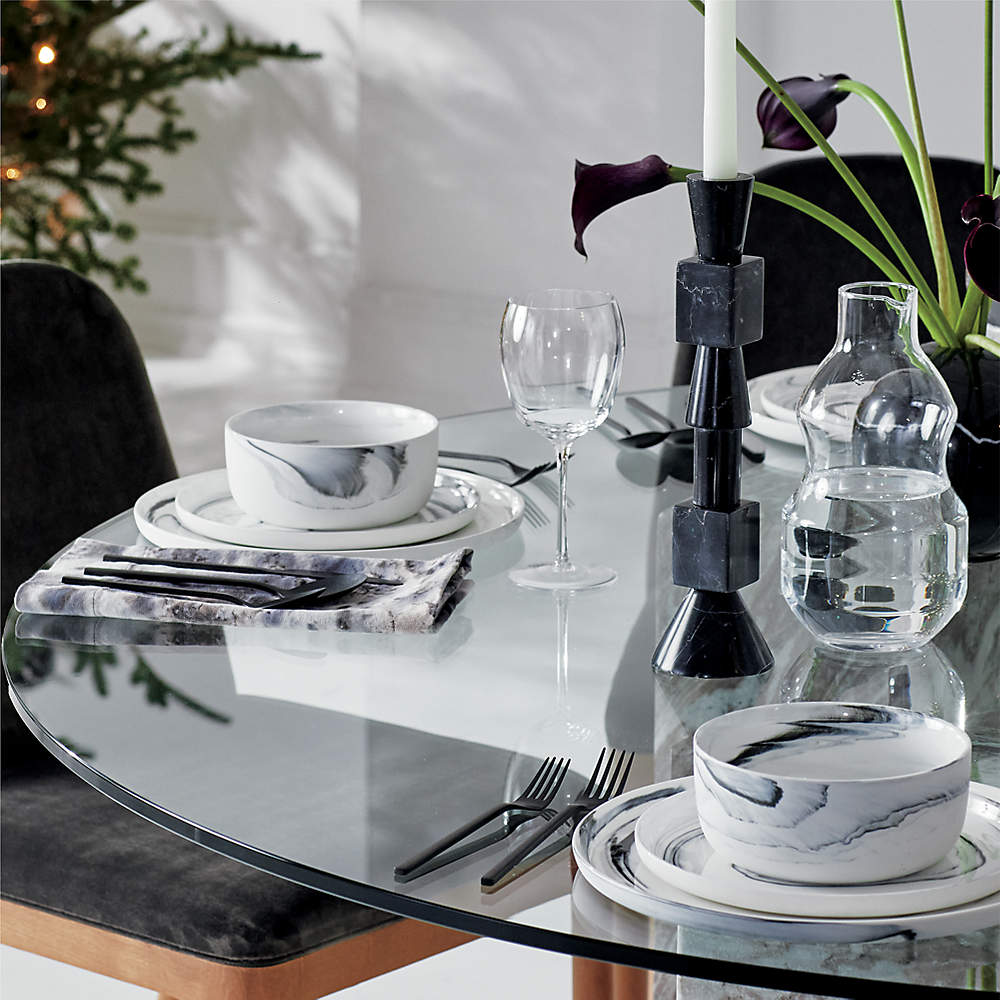 Swirl Black and White Dinnerware Set by Jennifer Fisher