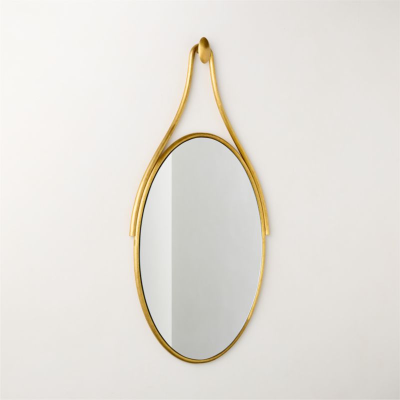 Tropea Brass Oval Wall Mirror 22"x46" - image 3 of 6