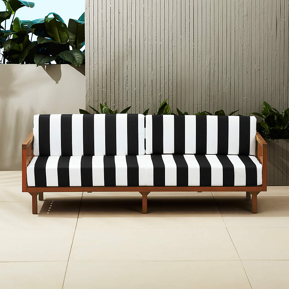 Tropez Black And White Stripe Outdoor, Black And White Sofa Images
