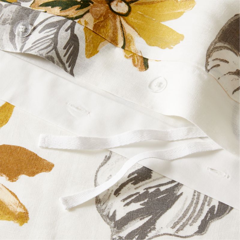 Tropical Linen Floral Full/Queen Duvet Cover - image 2 of 4