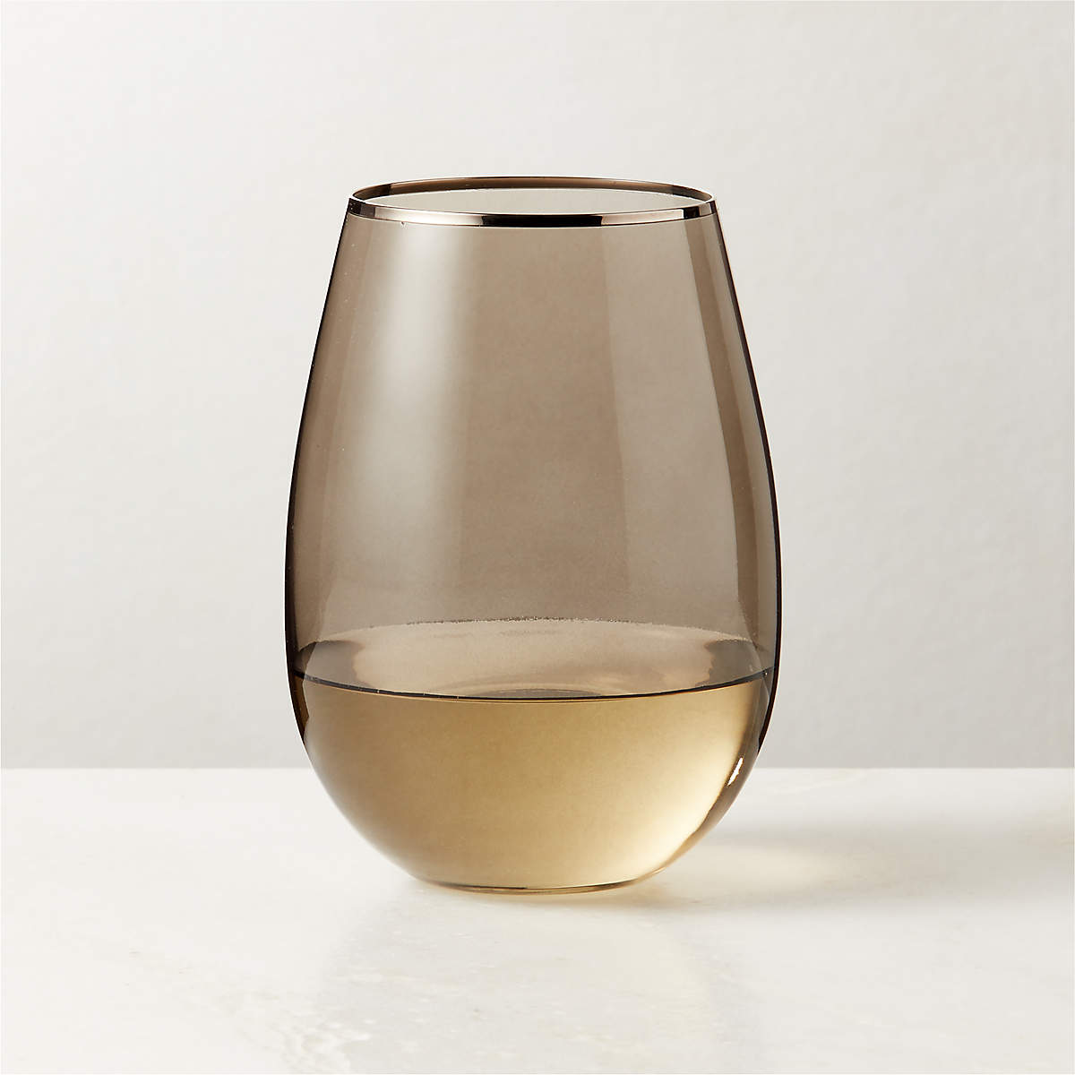 True Smoke Stemless Wine Glass by Azeeza | CB2