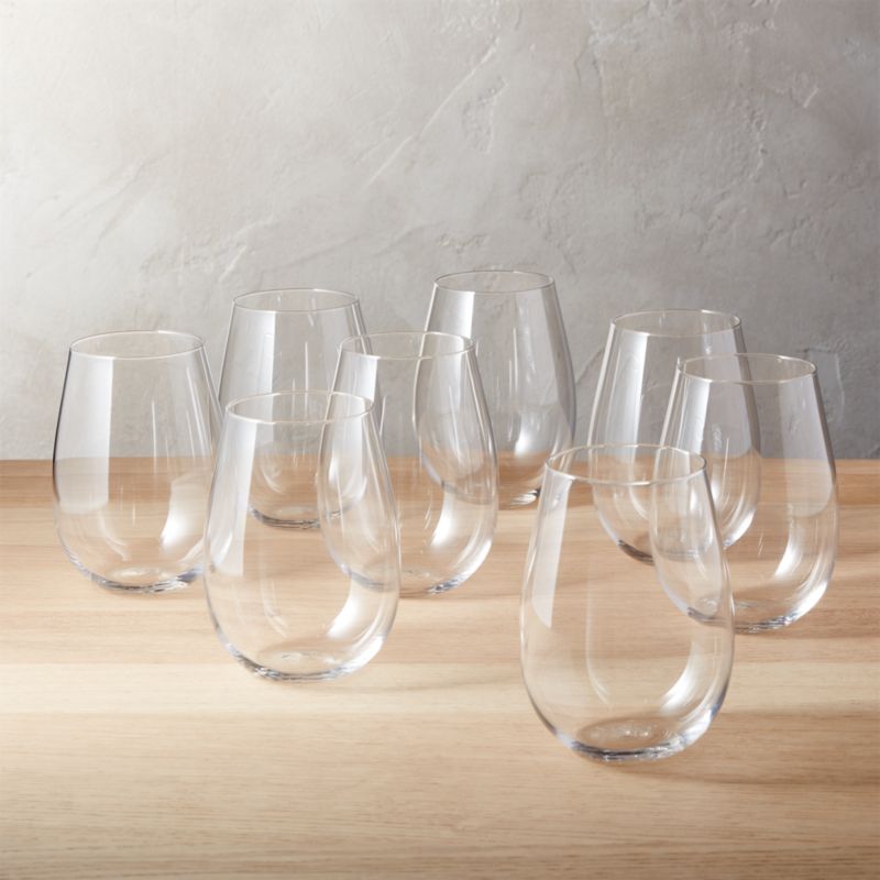 Set of 8 True Stemless Wine Glasses + Reviews CB2
