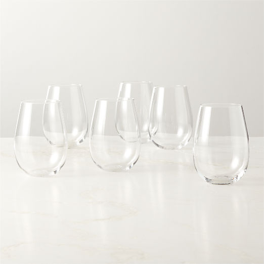 True Stemless Wine Glass Set of 6