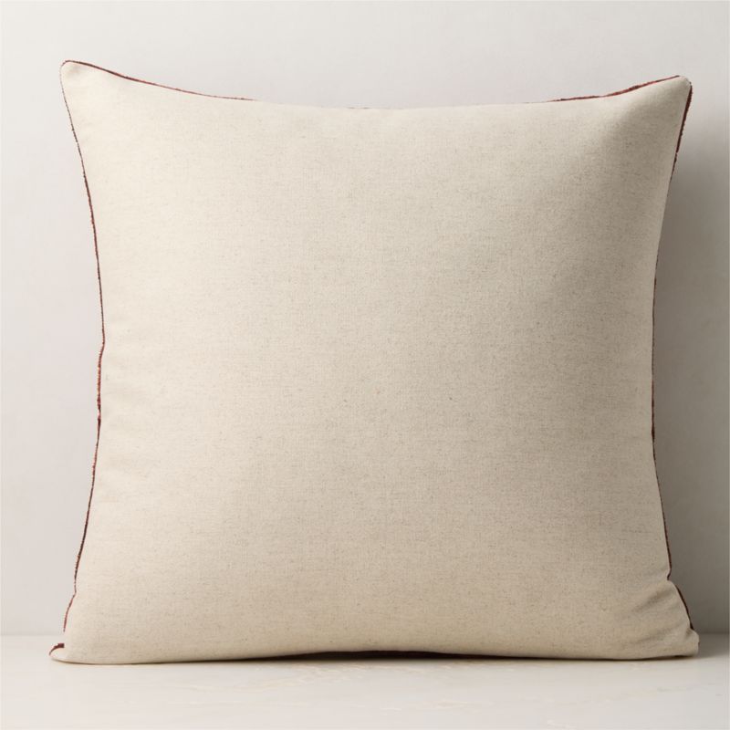 Truette Dark Red Turkish Silk Throw Pillow with Down-Alternative Insert 23"x23" - image 2 of 5