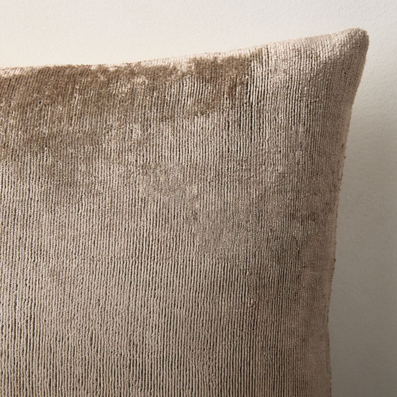 Truette Light Olive Green Turkish Silk Lumbar Pillow With Down-Alternative Insert 22"x15" - image 1 of 5