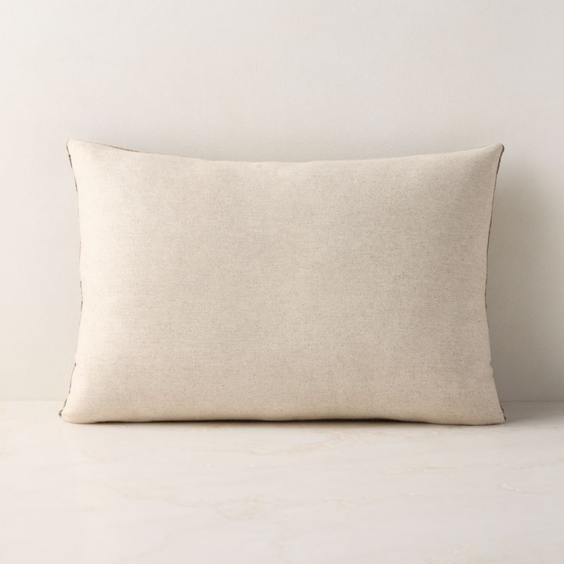 Truette Light Olive Green Turkish Silk Lumbar Pillow With Down-Alternative Insert 22"x15" - image 2 of 5