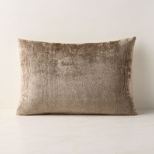 Truette Light Olive Green Turkish Silk Lumbar Pillow 22"x15"