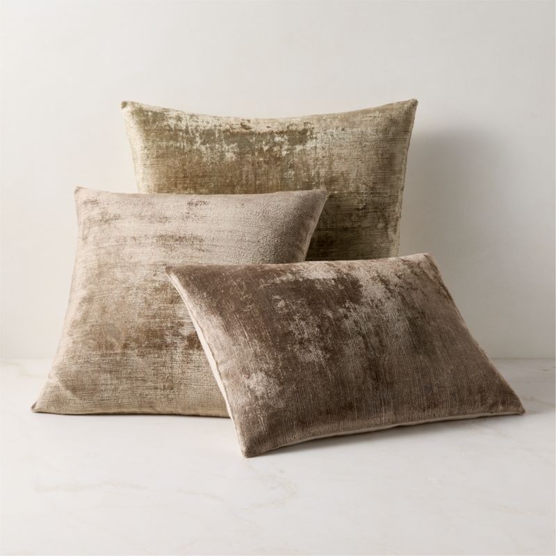 Truette Pewter Turkish Silk Throw Pillow with Down-Alternative Insert 20"x20" - image 4 of 5