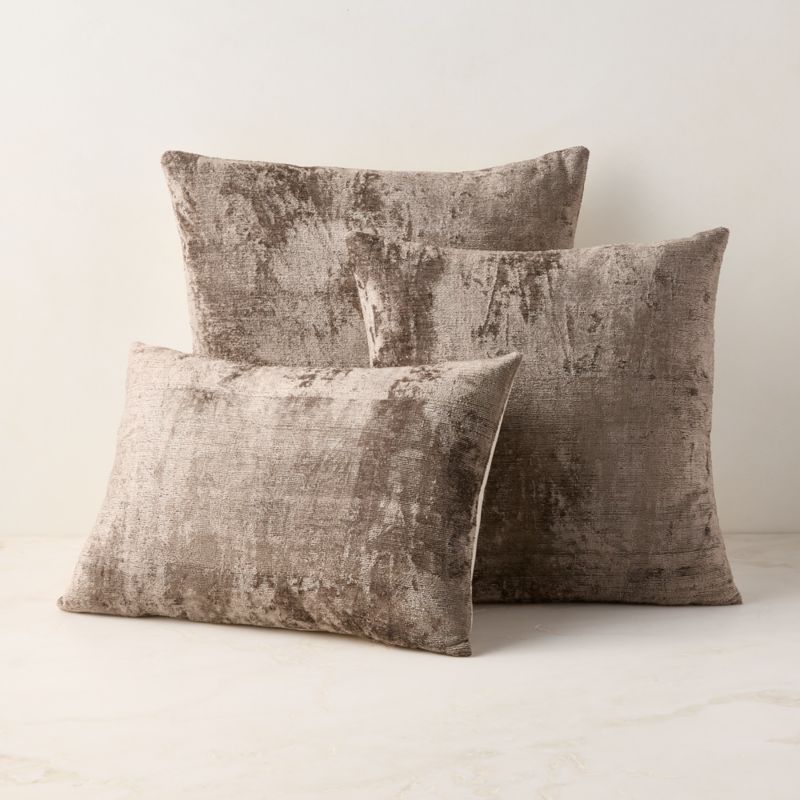 Truette Pewter Turkish Silk Throw Pillow With Down-Alternative Insert 23''x23" - image 4 of 5