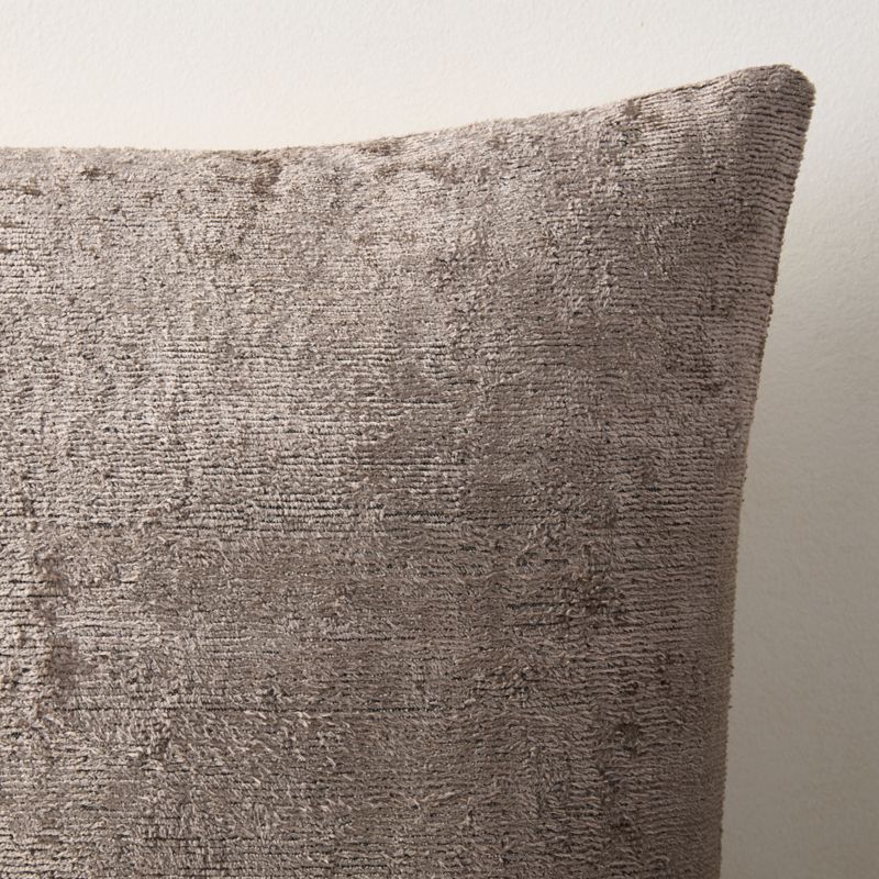 Truette Pewter Turkish Silk Throw Pillow With Down-Alternative Insert 23''x23" - image 1 of 5