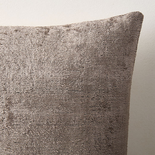 Truette Pewter Turkish Silk Throw Pillow 23''x23"