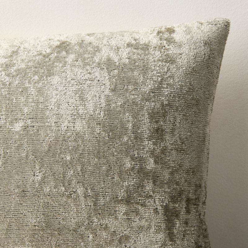 Truette Sage Green Turkish Silk Lumbar Pillow With Down-Alternative Insert 22"x15" - image 1 of 5
