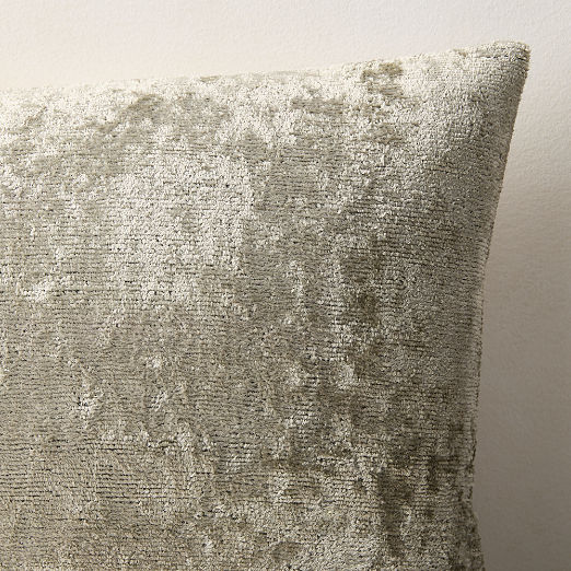 Truette Sage Green Turkish Silk Lumbar Pillow 22"x15"