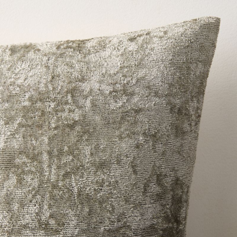 Truette Sage Green Turkish Silk Throw Pillow With Down-Alternative Insert 23''x23" - image 1 of 5