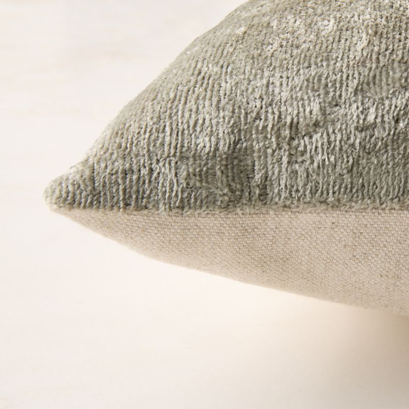 Truette Sage Green Turkish Silk Throw Pillow With Down-Alternative Insert 23''x23" - image 3 of 5