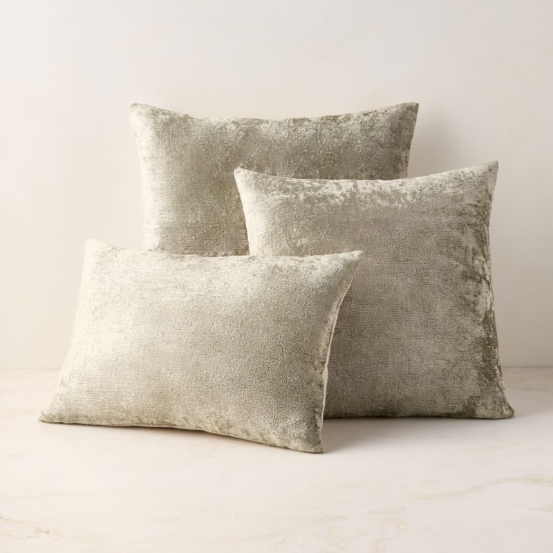 Truette Sage Green Turkish Silk Throw Pillow with Down-Alternative Insert 20"x20" - image 4 of 5
