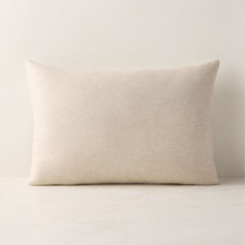 Truette White Turkish Silk Lumbar Pillow With Down-Alternative Insert 22"x15" - image 2 of 5