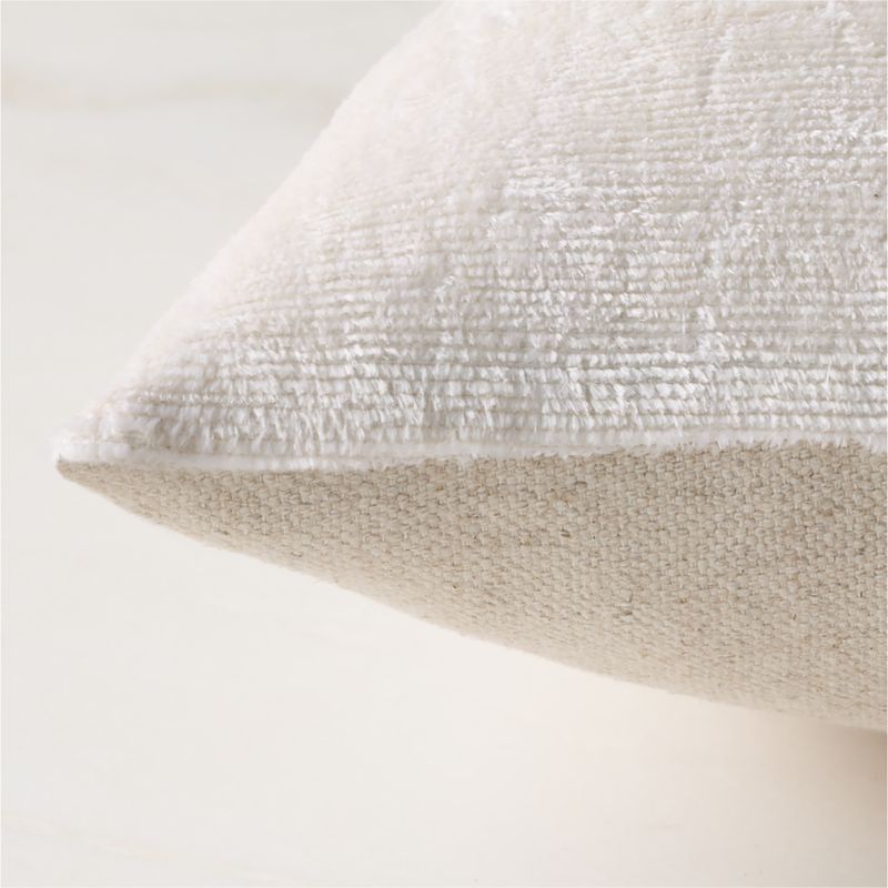 Truette White Turkish Silk Throw Pillow With Down-Alternative Insert 20"x20" - image 3 of 5
