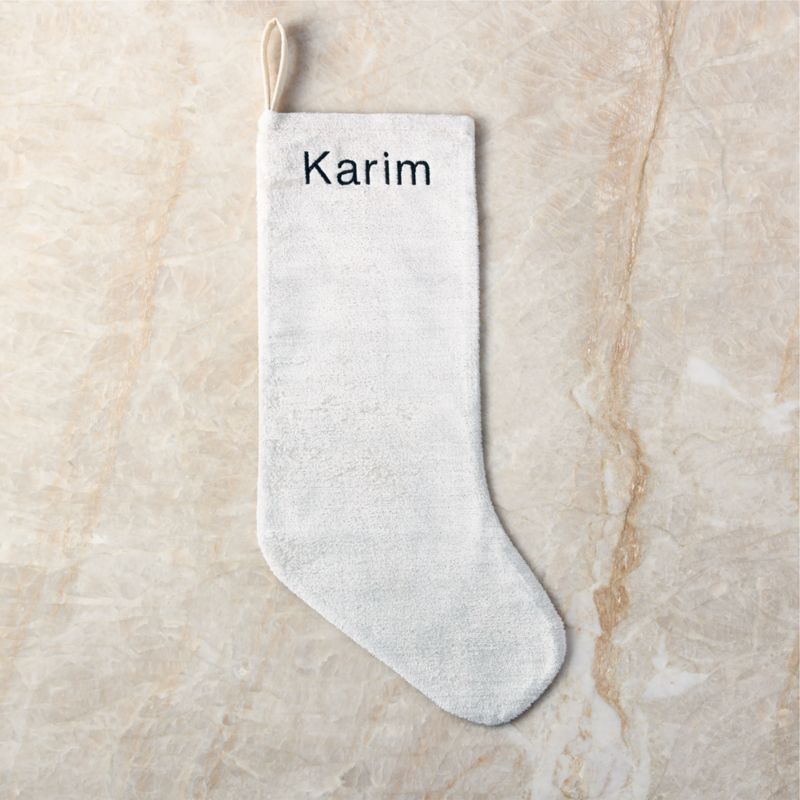 Truette White Turkish Silk Christmas Stocking - image 3 of 7