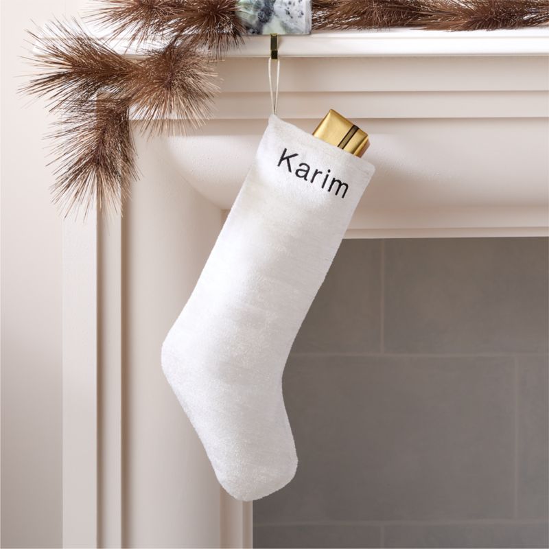 Truette White Turkish Silk Christmas Stocking - image 0 of 7