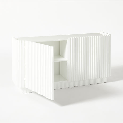 Truffle 59" White High-Gloss Lacquered Credenza