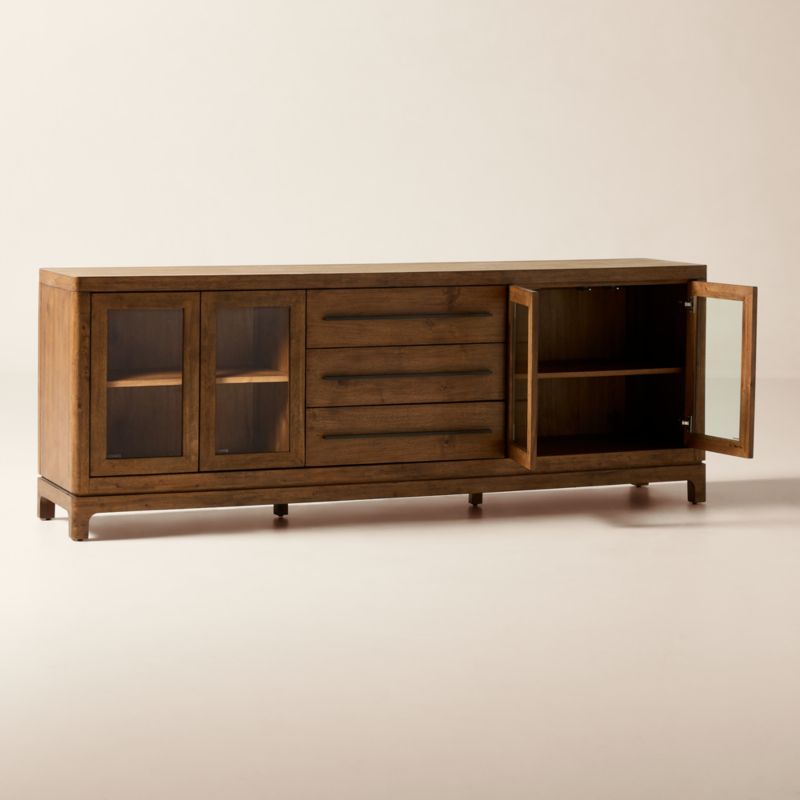 Truman 93" Acacia Wood Credenza with Drawers - image 2 of 6