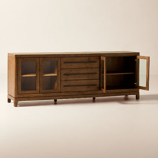 Truman 93" Acacia Wood Credenza with Drawers