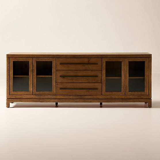 Truman 93" Acacia Wood Credenza with Drawers