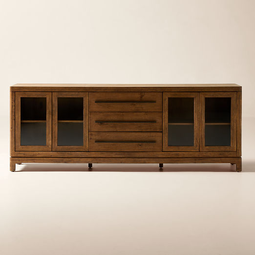 Truman 93" Acacia Wood Credenza with Drawers