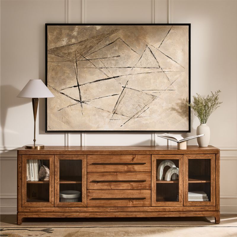 Truman 93" Acacia Wood Credenza with Drawers - image 2 of 9