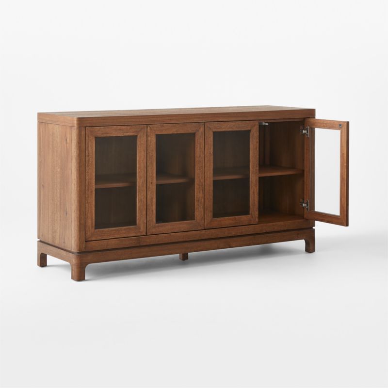 Truman 64" Acacia Wood and Glass Door Credenza - image 6 of 10