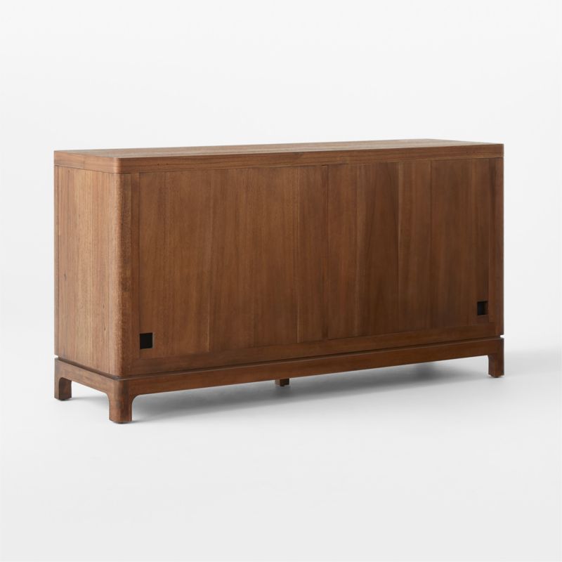 Truman 64" Acacia Wood and Glass Door Credenza - image 8 of 10