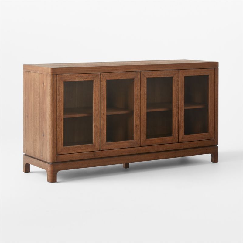 Truman 64" Acacia Wood and Glass Door Credenza - image 5 of 10