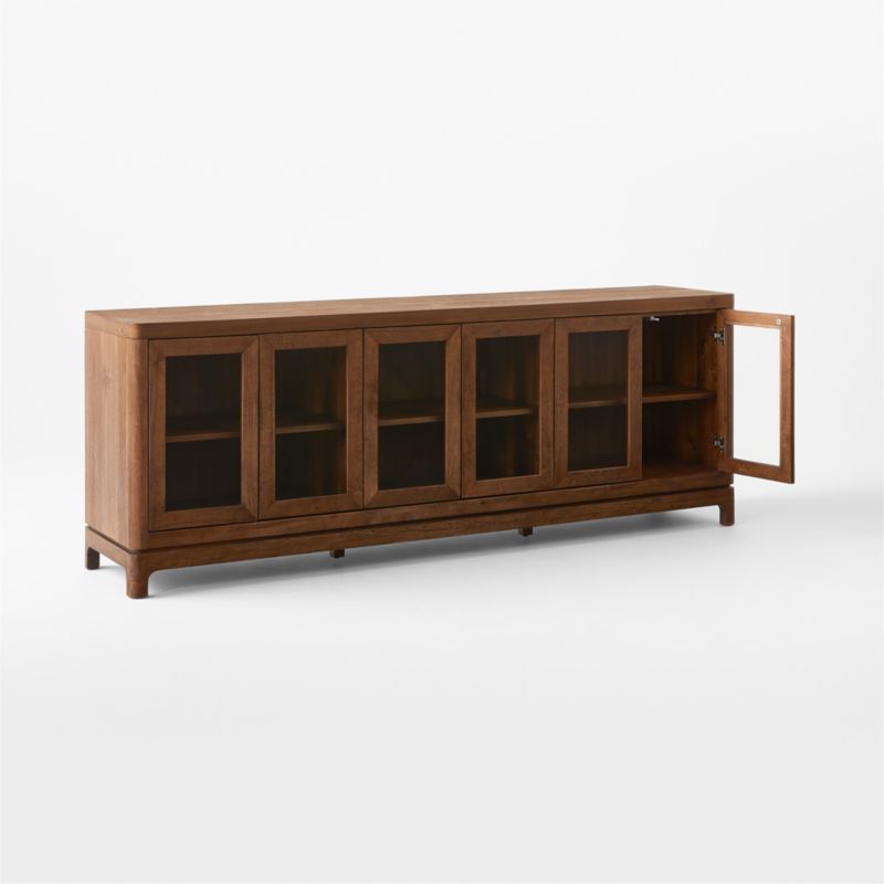 Truman 93" Acacia Color and Glass Door Credenza - image 6 of 10