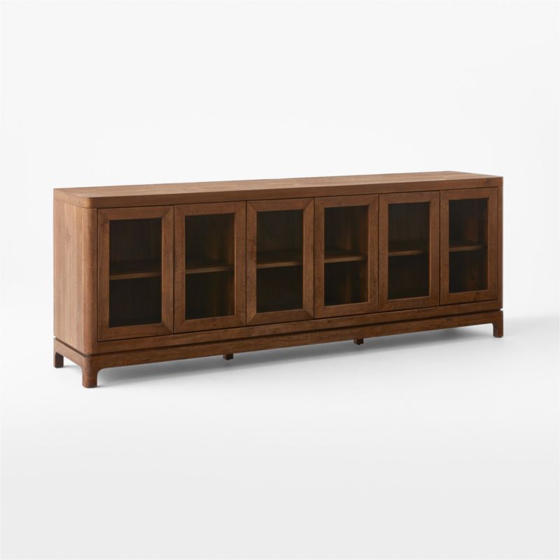 Truman 93" Acacia Color and Glass Door Credenza - image 5 of 10